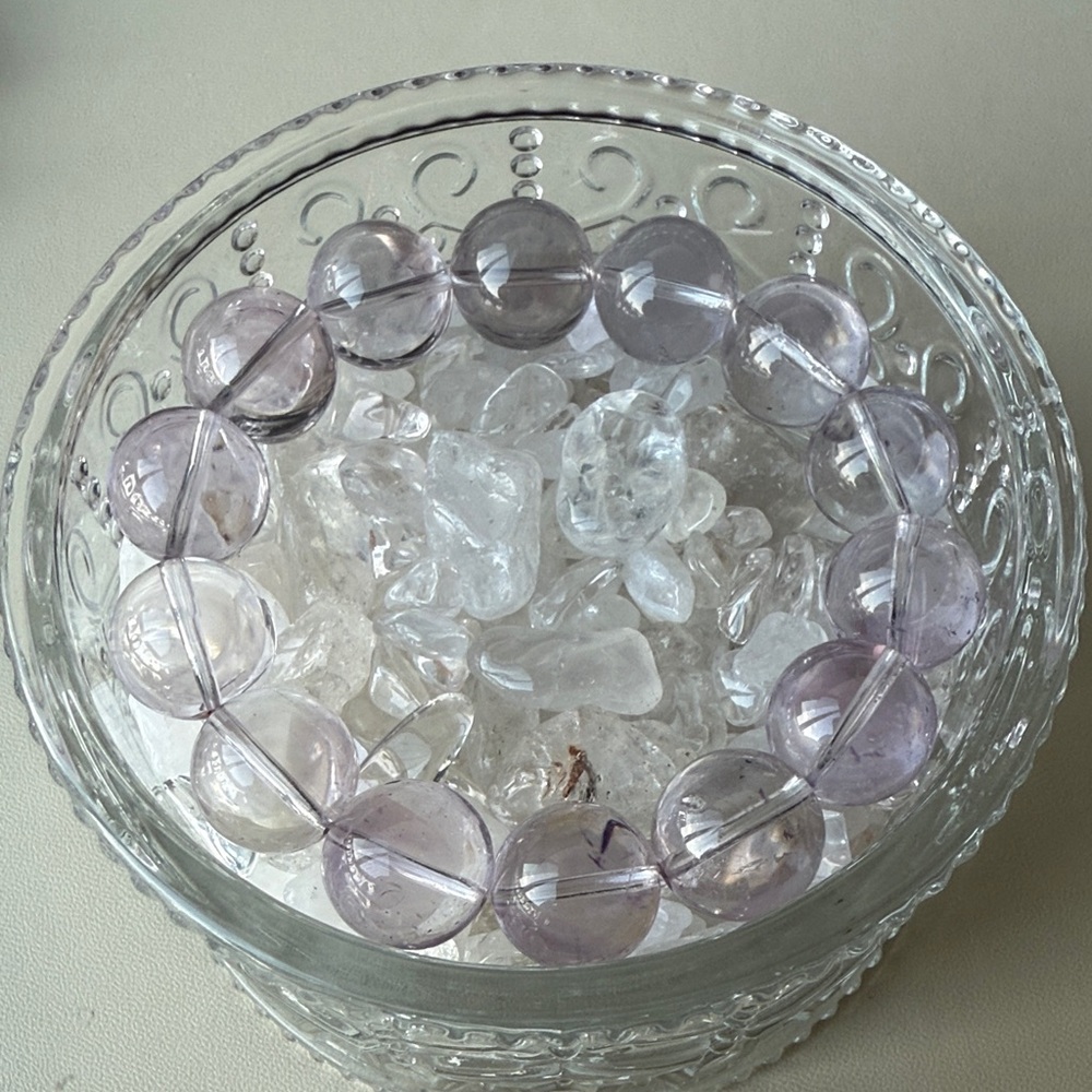 Natural Amethyst Beaded Bracelet | Healing Crystal Jewelry